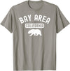 Cali Retro Tees Bay Area San Francisco Oakland Berkeley California 510 Bear T-Shirt - Slate Grey
