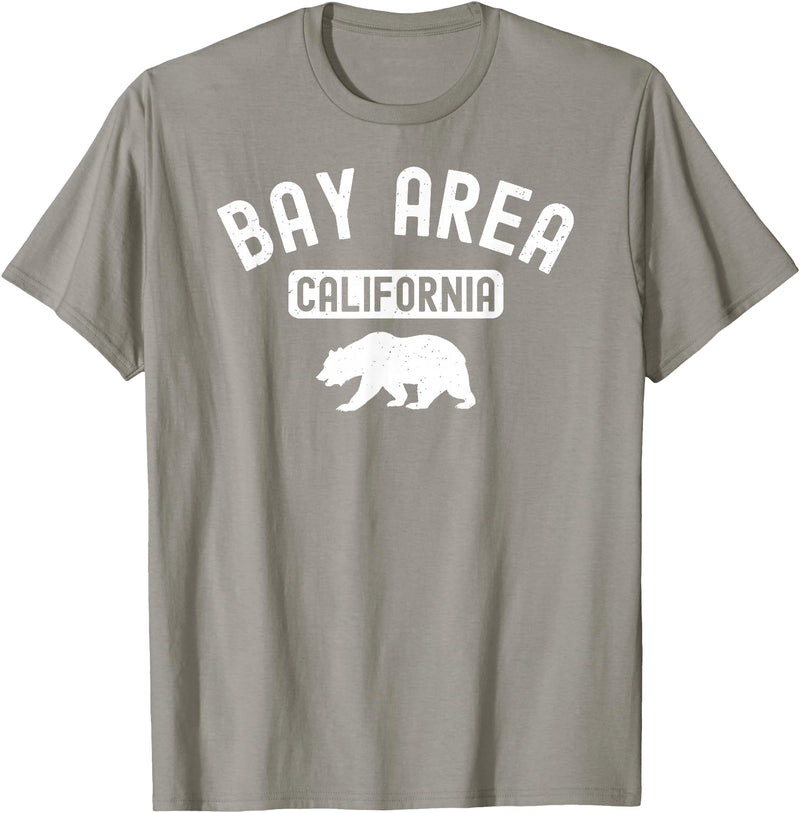 Cali Retro Tees Bay Area San Francisco Oakland Berkeley California 510 Bear T-Shirt - Slate Grey
