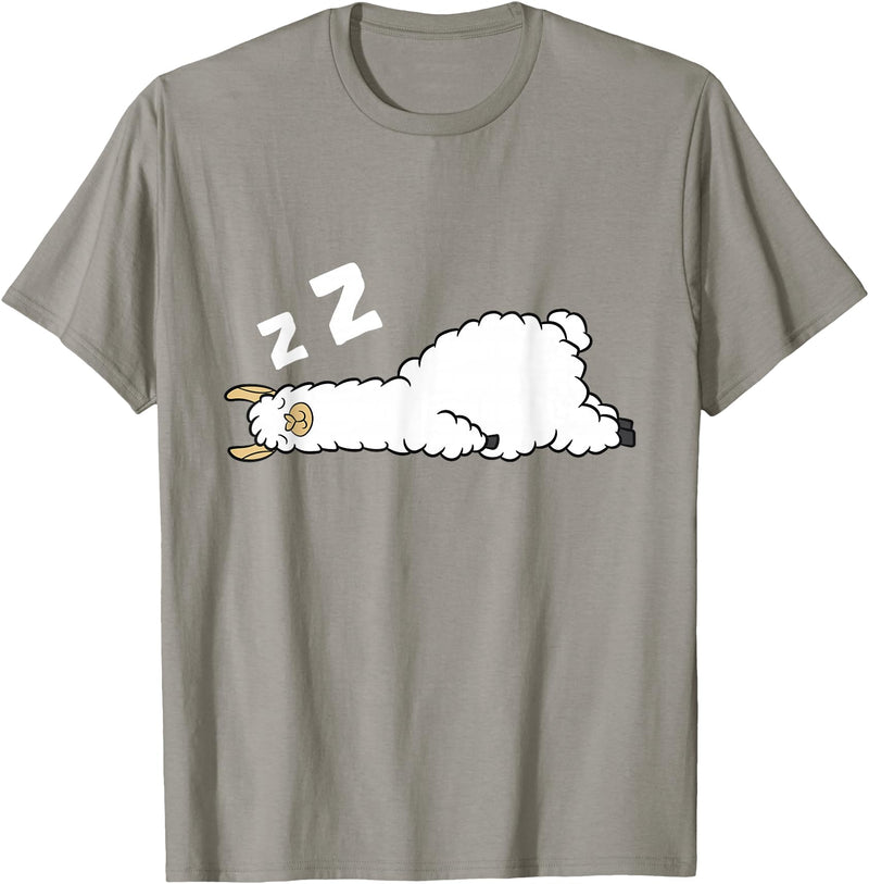 Sleeping Animals Tees And Gifts Llama Sleeping Tired Llama Pajama Love Llamas T-Shirt - Slate Grey