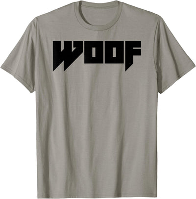 WOOF Gay Men Bear Daddy Pride LGBTQIA+ Funny Metal Novelty T-Shirt