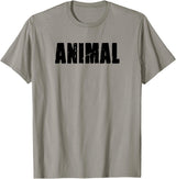 Animal Gym Rabbit Workout Bodybuilding Fitness T-Shirt in Slate Grey