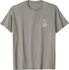 The Giraffe Apparel Co Giraffe Minimalist Badge Patch Line Art Animal T-Shirt - Slate Grey