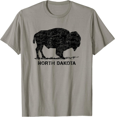 Cow North Dakota and Bison American Buffalo Bison T-Shirt