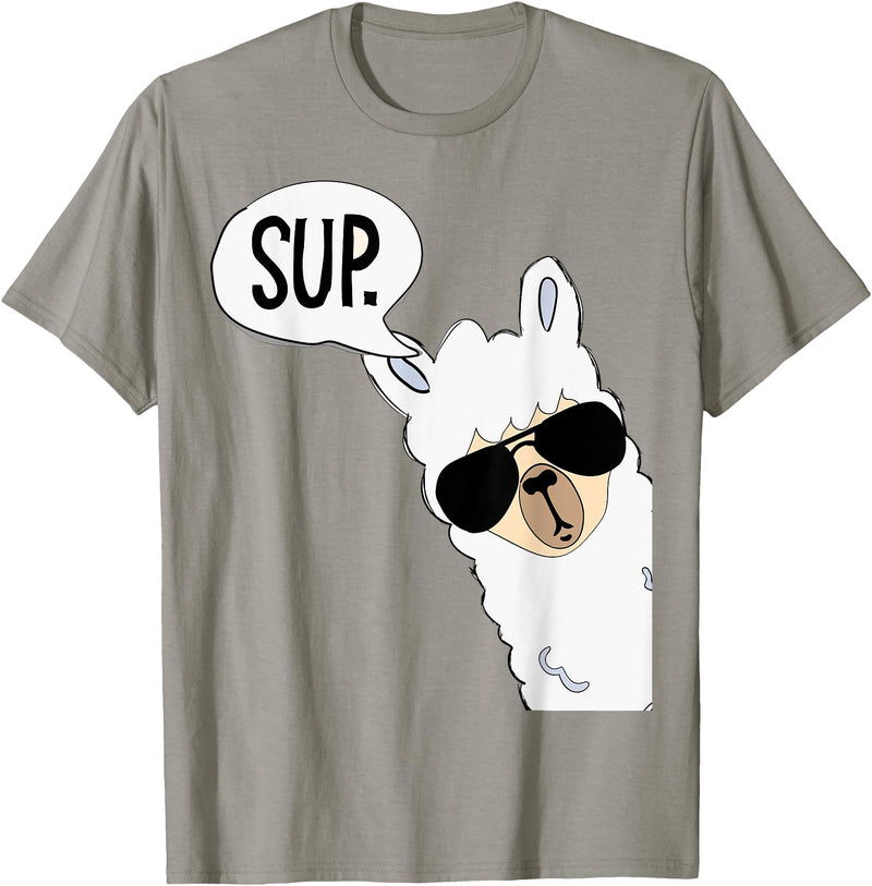 Funny Alpaca Gifts Accessories Alpaca Llama Sup T-Shirt - Slate Grey