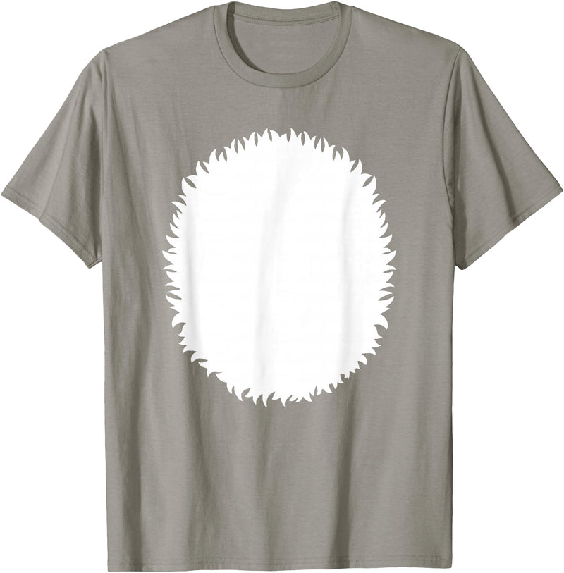 Animal Fur Costume Dress Up Shirts Panda Belly Skunk White Polar Bear Halloween Costume Shirt T-Shirt - Slate Grey