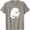 BoredKoalas Polar Bear Cartoon Fluffy Polar Bear Cute Arctic Animal Girls Gift T-Shirt - Slate Grey
