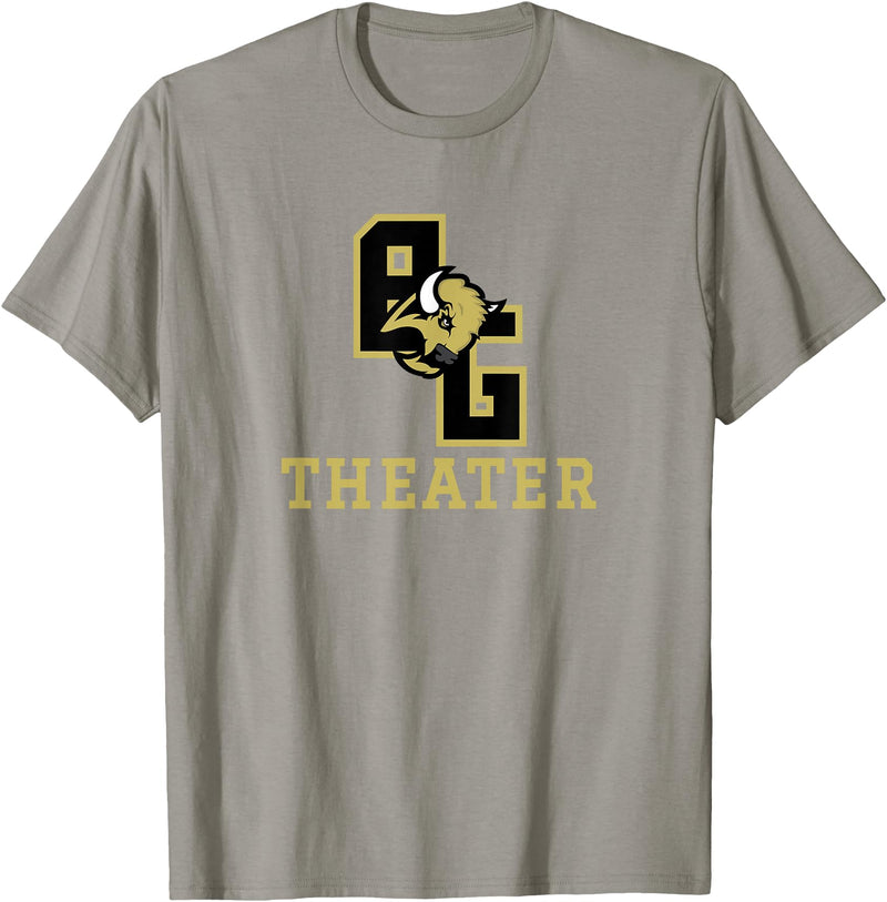 Buffalo Gap High School, Swoope, VA 24479 Buffalo Gap High School Bison Theater T-Shirt - Slate Grey