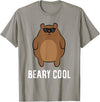 Funny Bear Animal Tees Beary Cool Animal Cute Bear T-Shirt - Slate Grey
