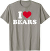 Bear Tshirts I Love Bears T-Shirt T-Shirt - Slate Grey