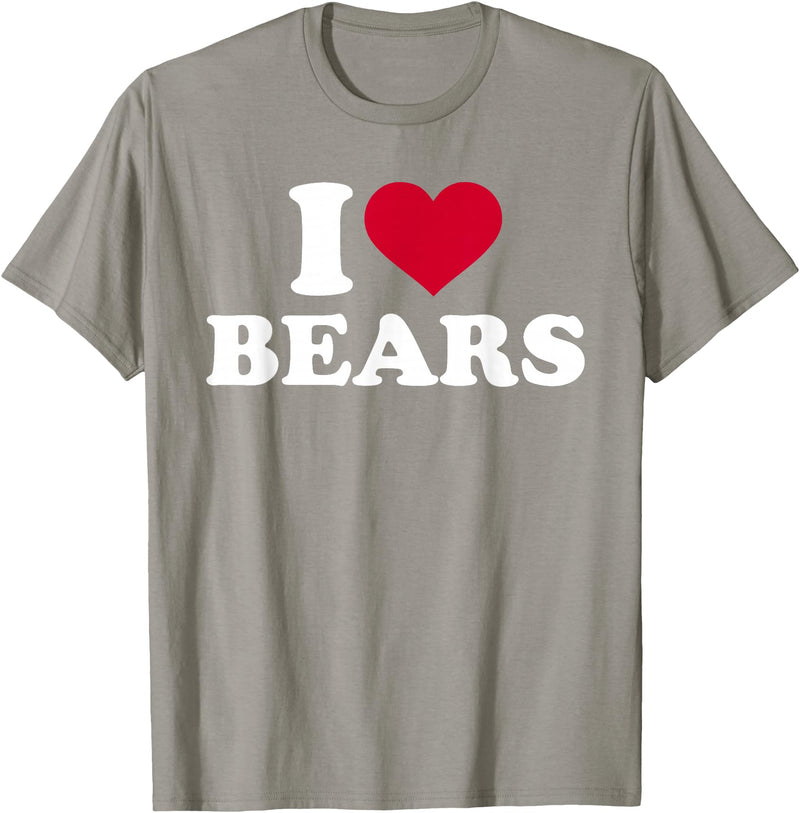 Bear Tshirts I Love Bears T-Shirt T-Shirt - Slate Grey