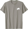 Playful Critter Apparel Co. Polar Bear Minimalist Black and White T-Shirt - Slate Grey
