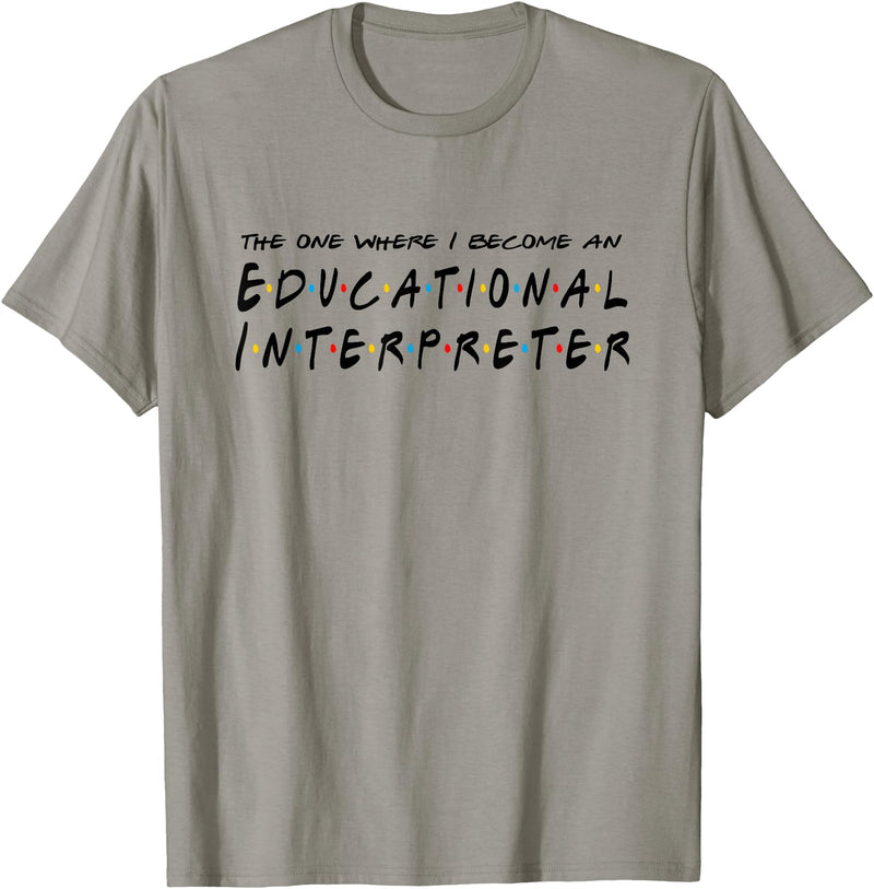 Humor Occupation Educational Interpreter Vintage Job Title Educational Interpreter Appreciation T-Shirt - Slate Grey