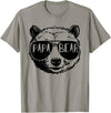 Funny Bear Face Shirt Family Matching Gifts Mens Papa Bear Face Sunglasses Grandpa Granddad Father's Day T-Shirt - Slate Grey