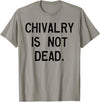 CAT COW CHIVALRY IS NOT DEAD T-Shirt - Slate Grey