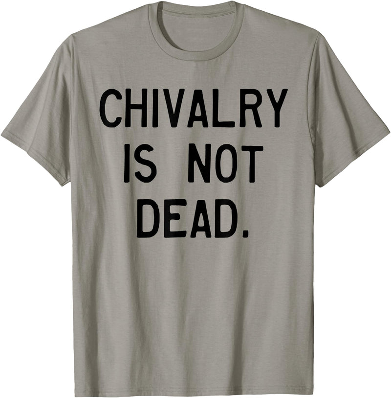 CAT COW CHIVALRY IS NOT DEAD T-Shirt - Slate Grey