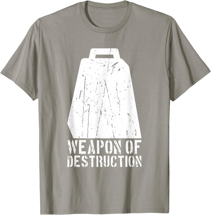 Blue Cowbell More Cowbell Costume Cow Bell More Cowbell Vintage Funny Drummer Cowbell Funny T-Shirt - Slate Grey
