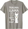 Funny Ministry Of Trauma Llama Alpaca Your Wound Llama Lover T-Shirt - Slate Grey
