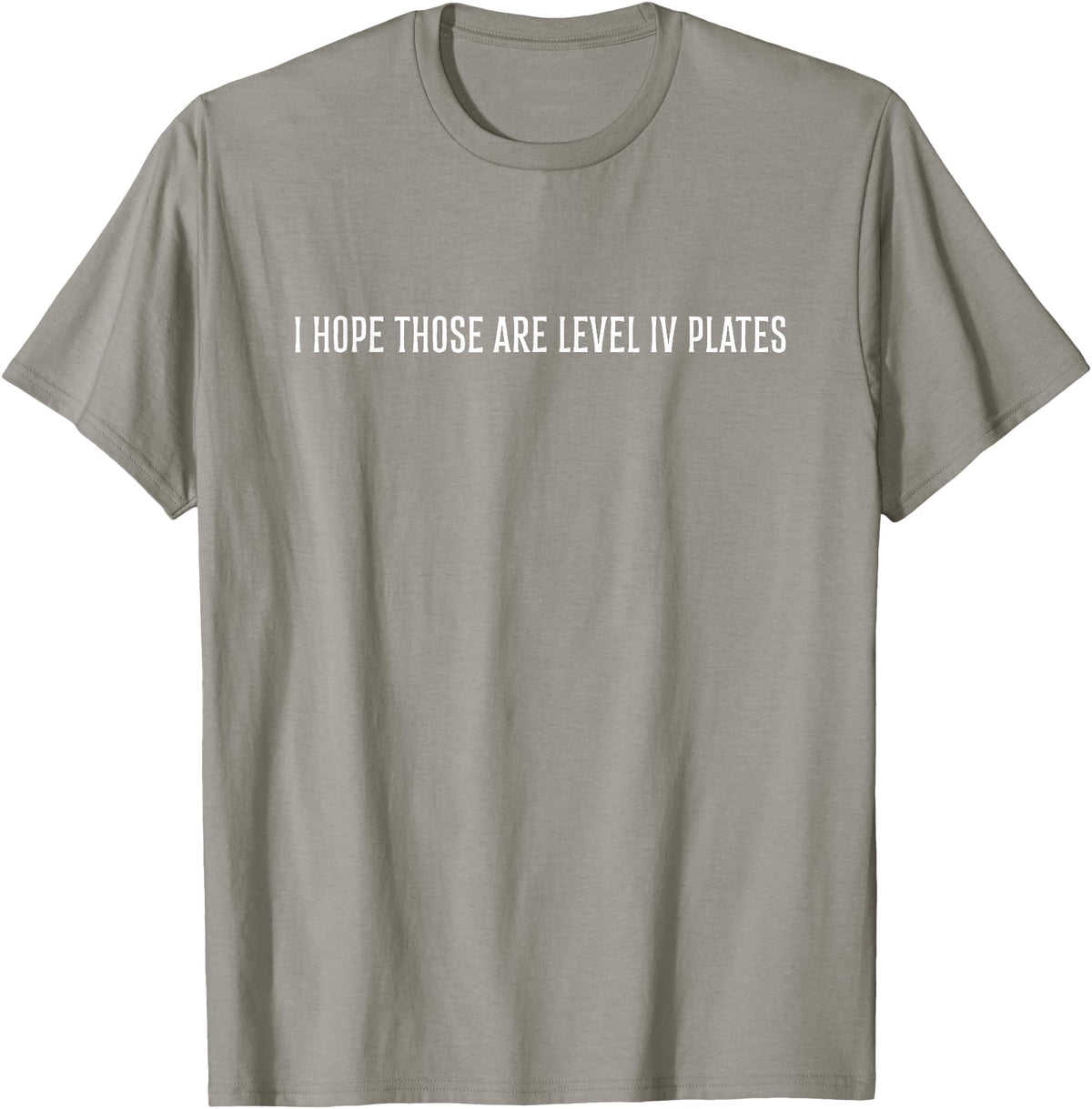 The Dapper Lion I hope those are level IV plates T-Shirt - Slate Grey