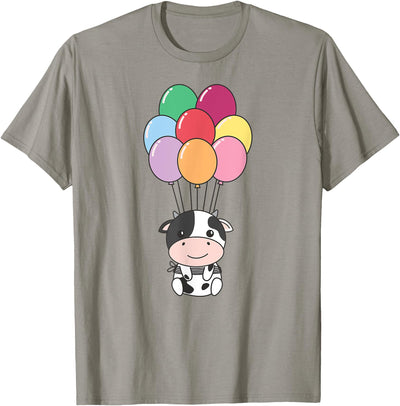 Cute Balloon Animals for Birthday Cow Flies with Colorful T-Shirt