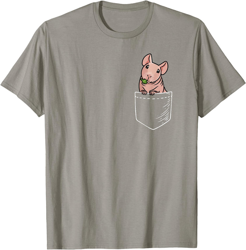 Boys Girls Skinny Pig Mom Gifts T Shirts & Hoodies Funny Kawaii Kids Pet Pocket Hairless Guinea Pig Lover T-Shirt - Slate Grey