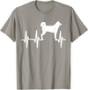 Hundekarelische Bärn-Liebhaber-Geschenke Karelian Bear Heartbeat Dog Mum Dad Pet Gift T-Shirt - Slate Grey