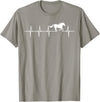 Heartbeat Horse Lover Gifts Women Men Girls Gifts Horse Lover Gifts Heart EKG Heartbeat Pulseline Cardiology T-Shirt - Slate Grey