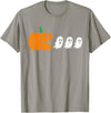 Funny Halloween Tees for Men Women Kids. Funny Gamer Pumpkin Eating Boo Halloween Men Kids Boys T-Shirt - Slate Grey