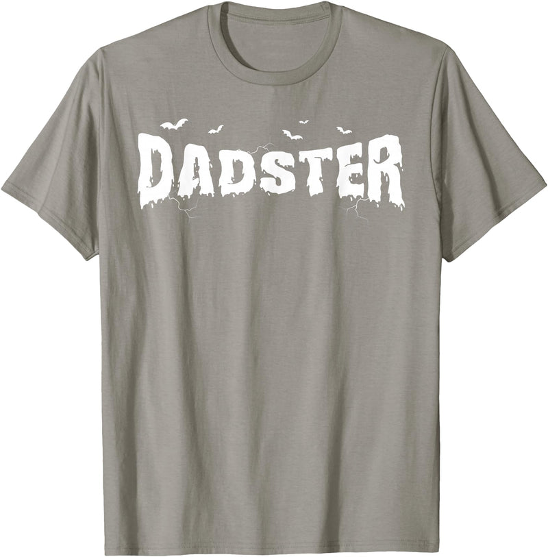 Dadster Matching Family Mom Dad Halloween Party Retro Vintage Dadster Couple Matching Family Mom Halloween T-Shirt - Slate