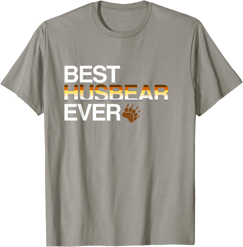 LGBT Love is Love Gay Bear Shirts Gay Bear Tee The Best Husband of All Time T-Shirt - Slate Grey