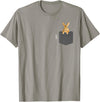 Pocket Bunny - Men Rabbit Pocket T-Shirt in Slate Grey