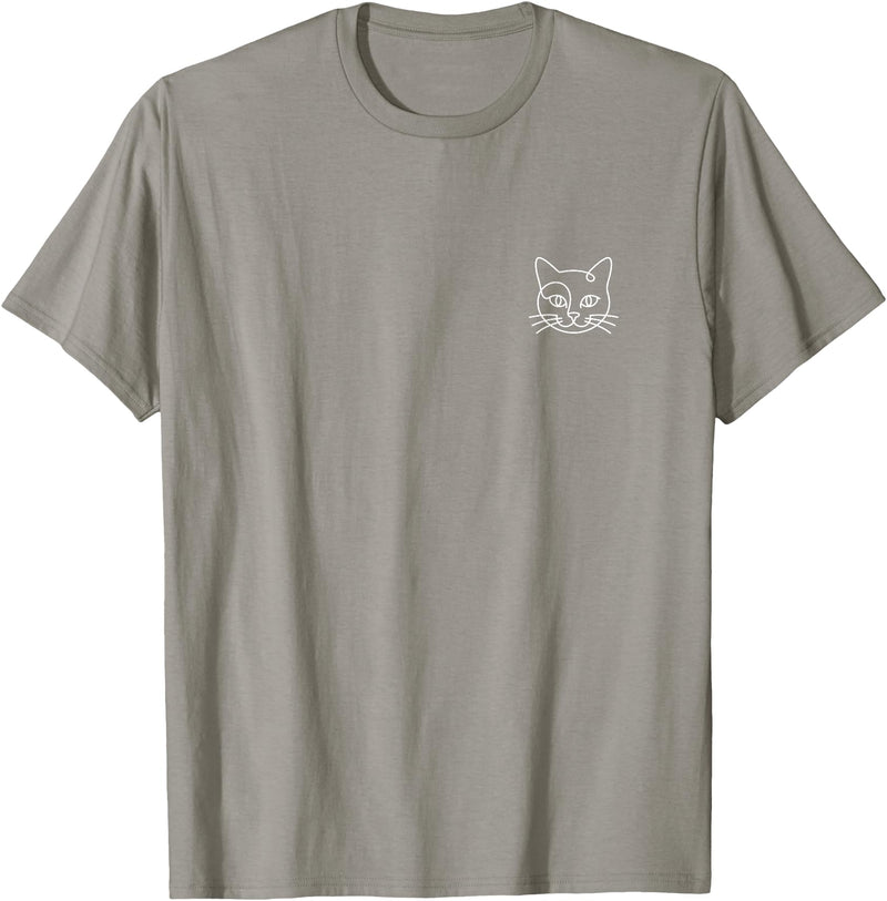 The Cat Head Apparel Co Cat Minimalist T-Shirt - Slate Grey
