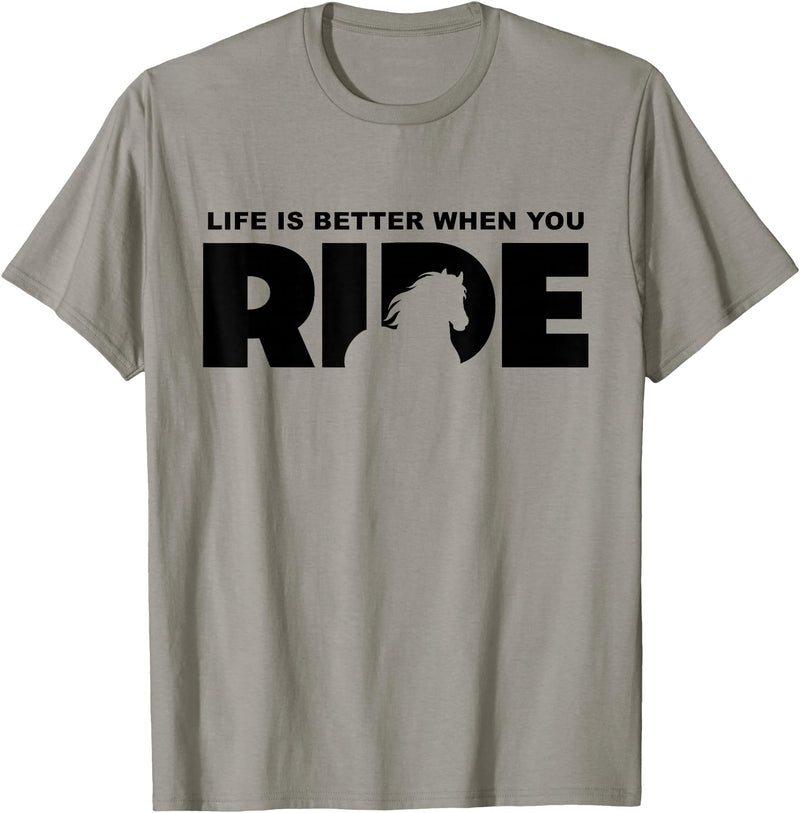 BASBO Horse Riding T-Shirt - Straight - Slate Grey