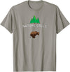 Deer Hunt Shirts Nature Calls with a pooping bear, funny elk hunting fishing T-Shirt - Slate Grey