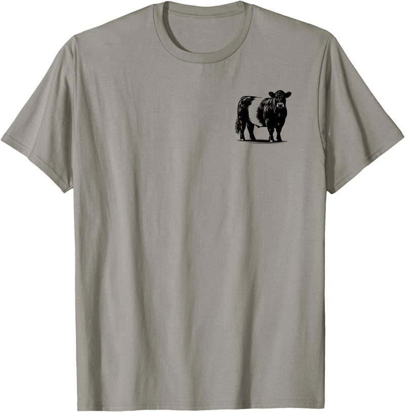 Belted Galloway Gift for Men, Women, Dad & Mom Cow Farmer Breeder - Monochromatic Belted Galloway Cattle T-Shirt - Slate Grey