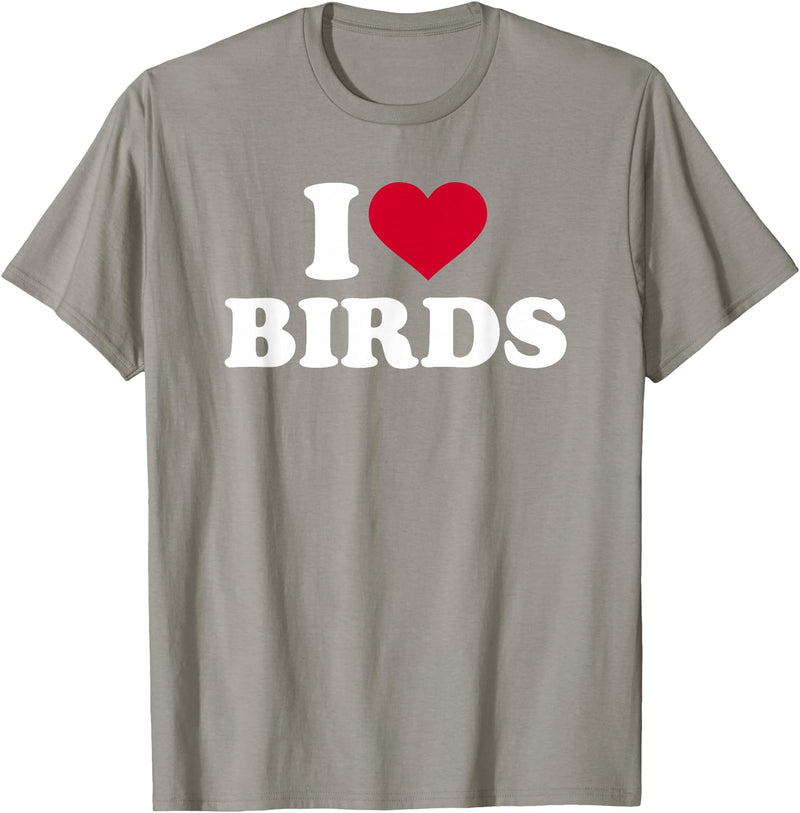 I Love Birds T-Shirt - Slate Grey