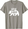 The Persnickety Owl Family Bears #2 Little Sister Bear Shirt Sister Bear T-Shirt Sister Tee T-Shirt - Slate Grey