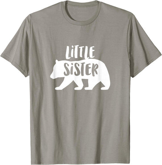 The Persnickety Owl Family Bears #2 Little Sister Bear Shirt Sister Bear T-Shirt Sister Tee T-Shirt - Slate Grey