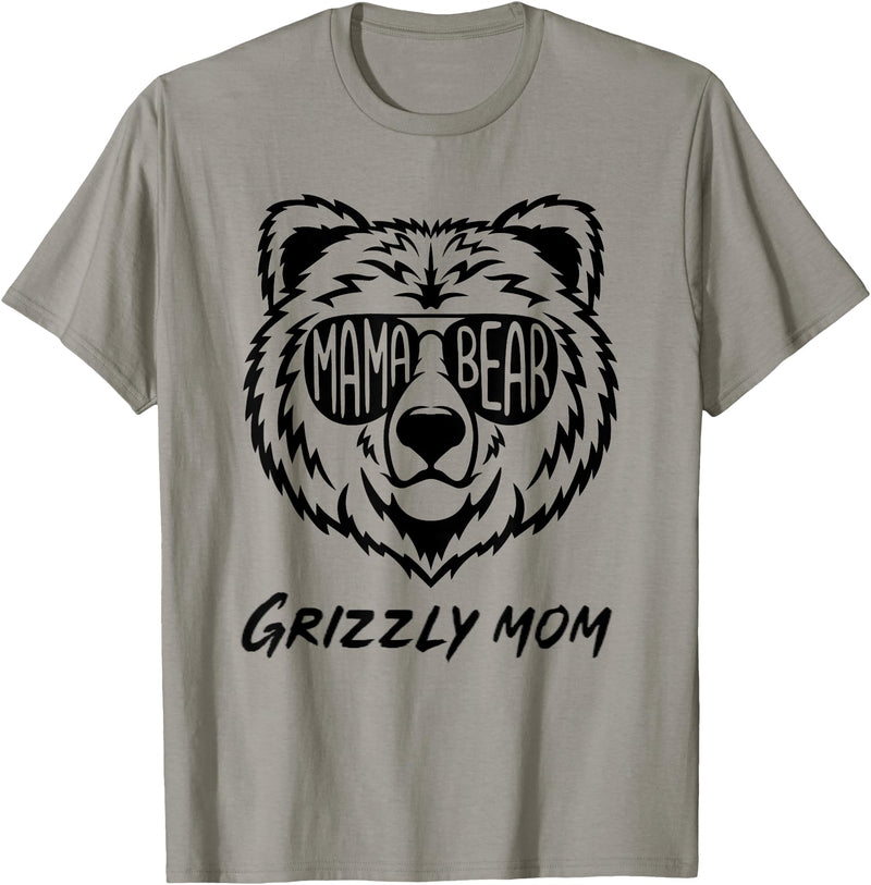 Mama Bear Grizzly Mom T-Shirt - Slate Grey