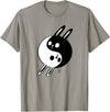 Yin Yang Bunnie Lover Gift Cute Rabbits T-Shirt in Slate Grey