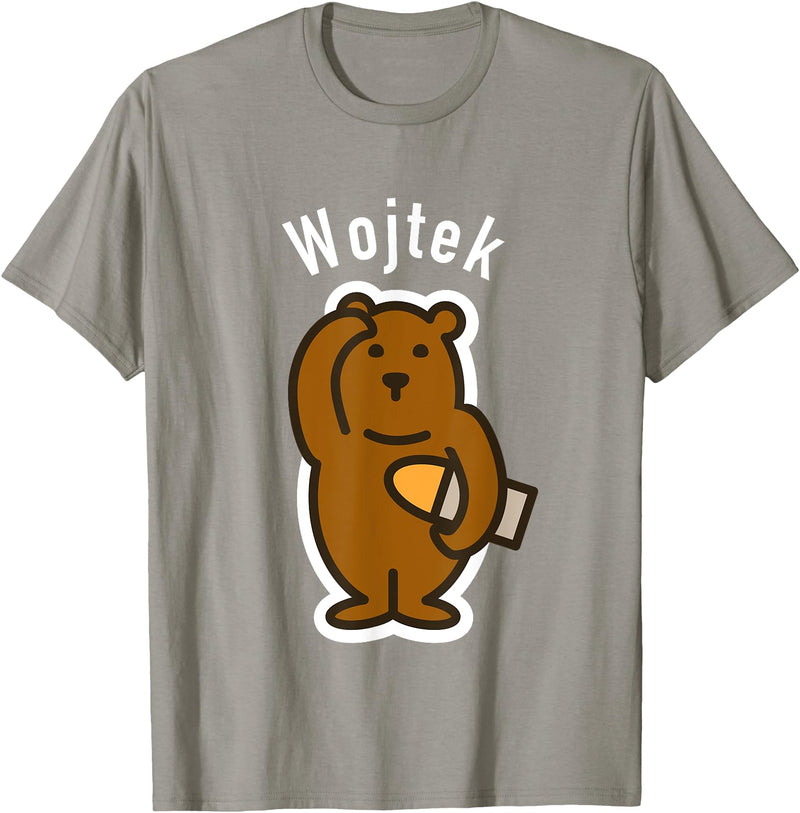 Polish Heritage Wojtek the Soldier Bear WWII Polish Hero T-Shirt - Slate Grey