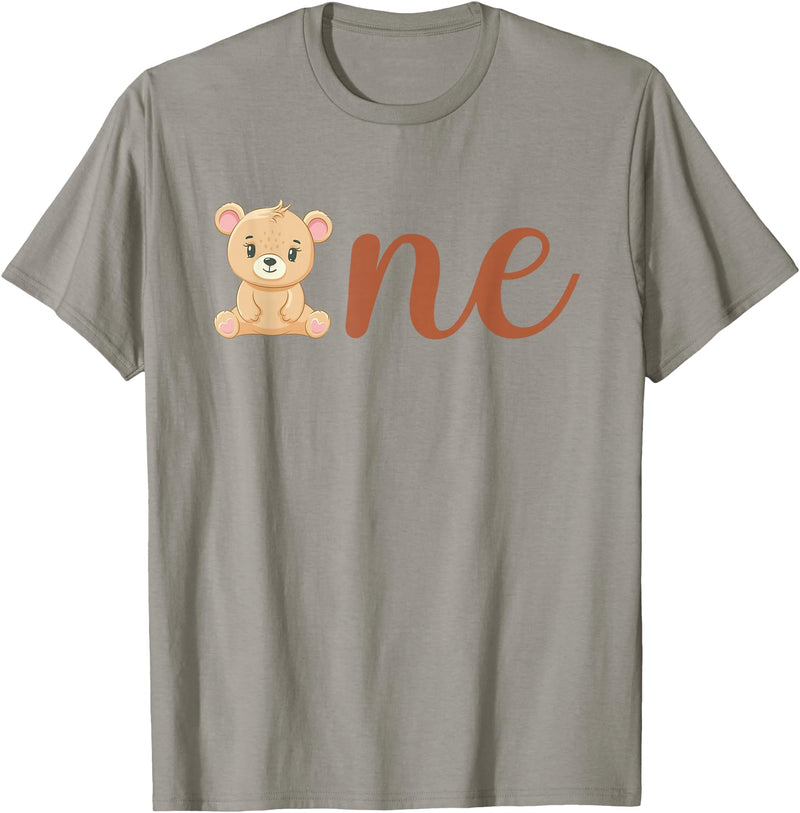 Family Birthday Bear Gifts One of The Birthday Boy Bear 1st Birthday Party Boy T-Shirt - Slate Grey