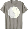 Cool Chibi Anime Ying Yang Zen Polar Bears Tee Cool Anime Polar Bears Chibi Kawai Manga Ying Yang Zen Tee T-Shirt - Slate Grey