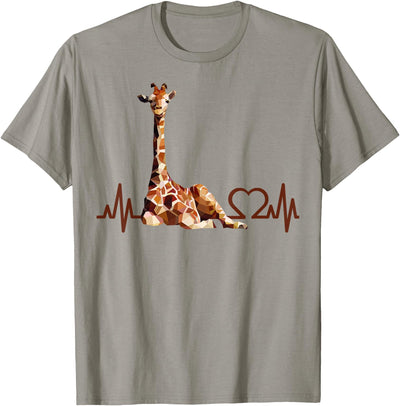Birthday Giraffe Heartbeat Shirt for Woman Man Kids T-Shirt