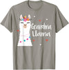 Me & Mommy Llama Co. Grandma Llama Cute Llamas Lover Best Grandmother Ever T-Shirt - Slate Grey
