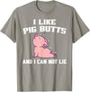 BBQ Idea Funny I Like Pig Butts And I Can Not Lie T-Shirt - Slate Grey