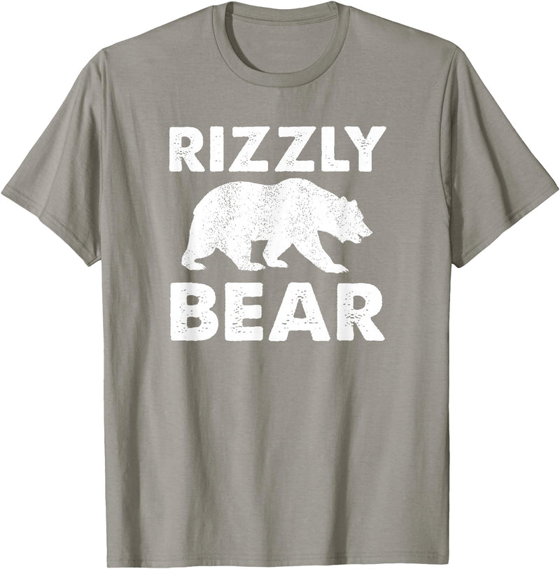Rizz Meaning Tees Rizzly Bear T-Shirt - Slate Grey