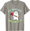 PeeKay Apparel - Fun Ice Bear Will Take Care Of It T-Shirt - Slate Grey