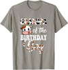 Love Family Matching Grandpa Of The Birthday Boy Cow Farm 1St Birthday Boy T-Shirt - Slate Grey