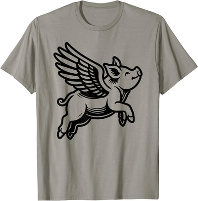 Funny Flying Pig Oink Aviator T-Shirt