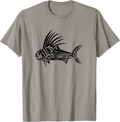 Roosterfish Shirt - Cool Rooster Fish Tribal Design T-Shirt
